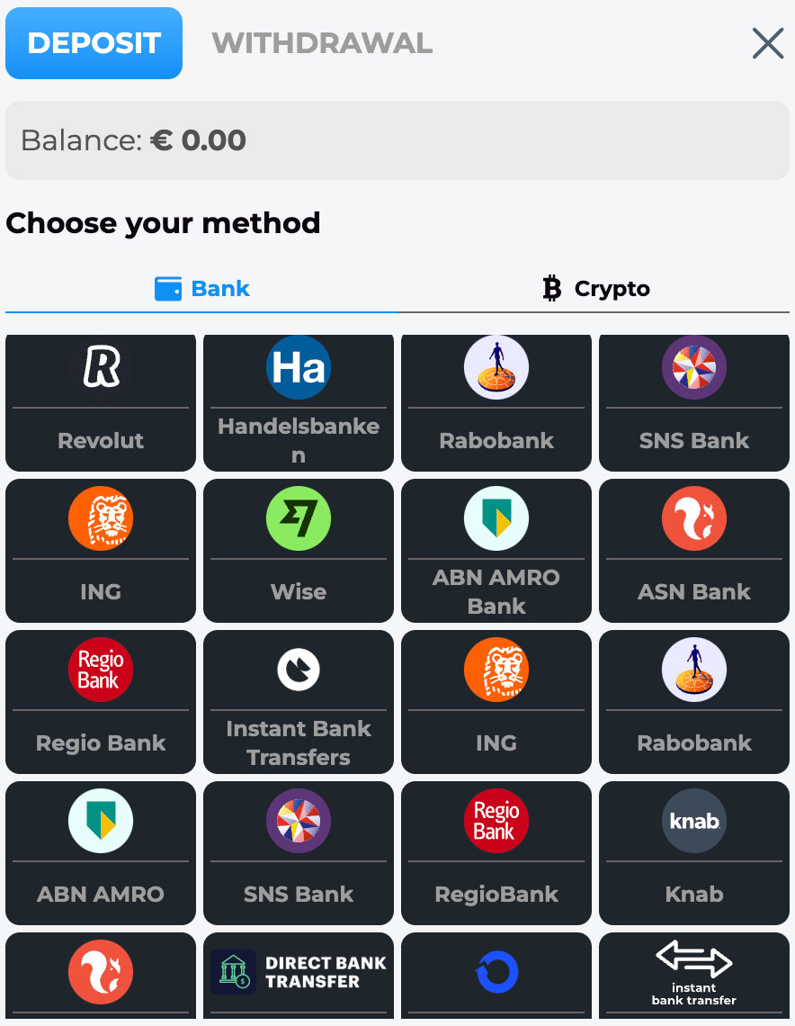 Rakoo Casino Deposit Methods